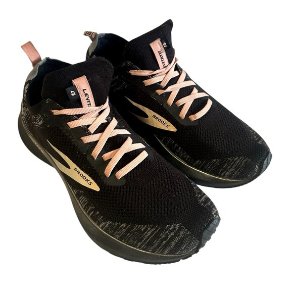 Brooks Levitate 4 Womens Size 9B Black Pink  DNA AMP Knit Running Shoes - Picture 1 of 13